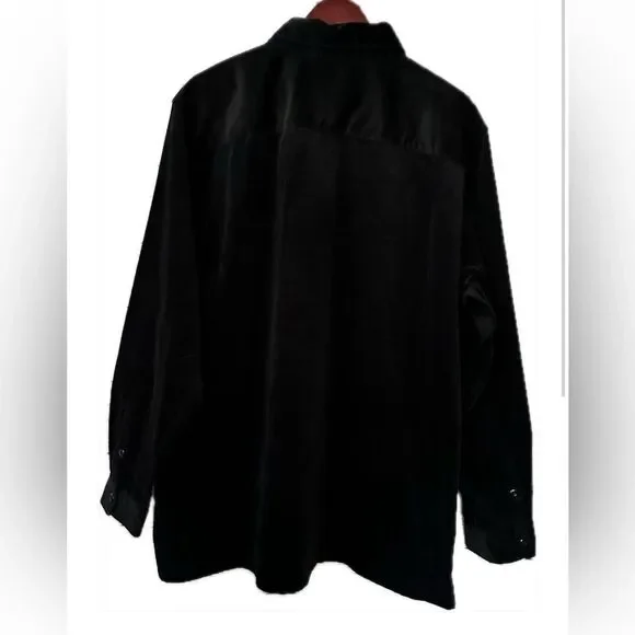 NWT Gap Shirt Jacket / Shacket Black Velour XXL - Picture 5 of 5